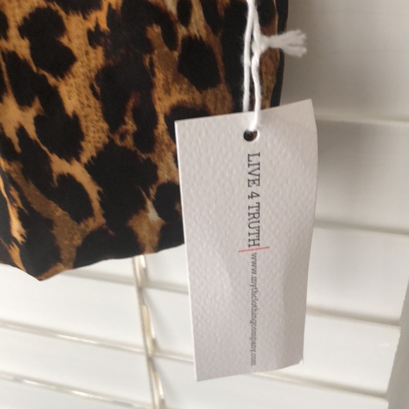 Live 4 Truth Top Corset Cropped Leopard Y2K  Black Brown SZ M NWT - Picture 5 of 8